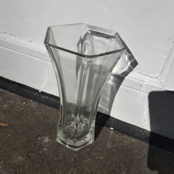 Hoosier Glass Vase Hexagon Octagon Vintage - Picture 4 of 6